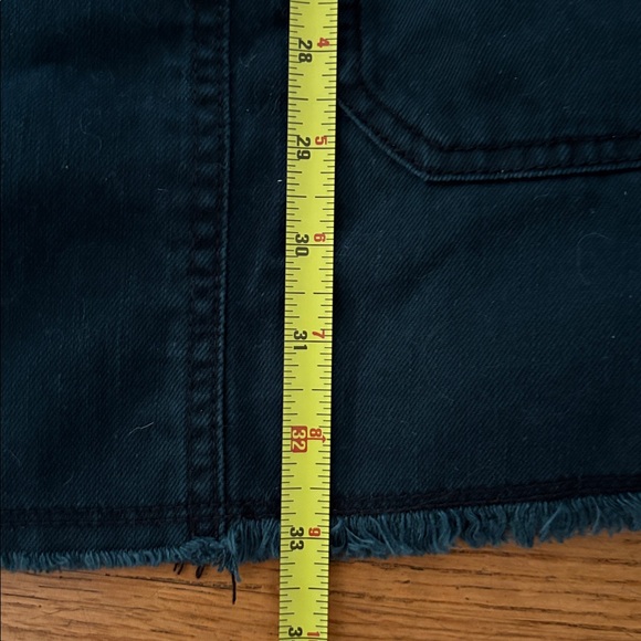 Free People Black Denim Military Jacket size M - Picture 6 of 8